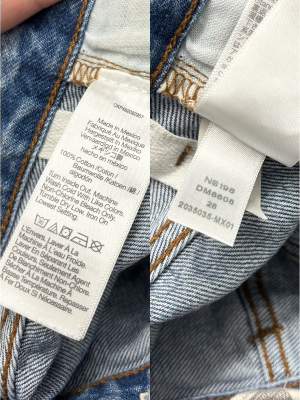 Madewell Low Slung Baggy Jeans Womens 28 Button Fly Denim 100% Cotton NS198 - Picture 5 of 7